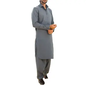 Исламский мусульманский Однотонный мужской костюм Абая для мужчин из Дубая Мужская сексуальная одежда