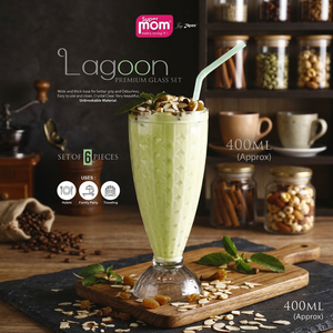 ANAX – Lot de 6 verres à jus modernes en plastique gaufré, transparents, pour cocktails, smoothies, milkshakes, desserts Falooda - Product Image 2