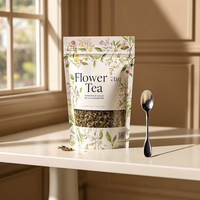 Sachets de thé 100% naturels en gros de fleurs de calendula de qualité supérieure, sachets de thé parfumés en papier kraft en forme de pochette verticale, sachets de thé aux fleurs de camélia