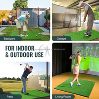 Mat Latihan Golf Profesional 3D-1 153D Plus dengan Alas Karet Stabil dan Nylon untuk Latihan Driving Range