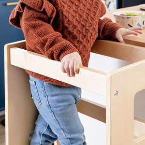 JQ Toddler Kitchen Helper <strong>Folding</strong> Montessori Adjustable Complete Children Kids Learning Tower <strong>Wooden</strong> <strong>Step</strong> <strong>Stool</strong> 2025 - Product Image 3