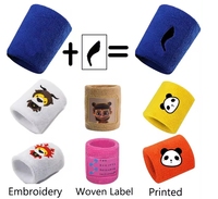 En gros, Bandeaux de poignet sportifs en coton, confortables, élastiques, respirants, absorbants la transpiration, avec broderie personnalisée