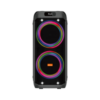 Enceinte Karaoké Professionnelle avec Micros, Enceinte Portable 20W*2 Double Bass RGB pour KTV à Domicile, Fêtes en Extérieur et Spectacles Commerciaux (Vente en Gros)