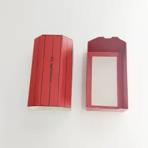 प्यारा षट्कोणीय दराज के आकार का अनियमित बॉक्स लाल उपहार बॉक्स