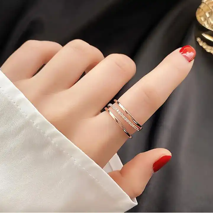 Buy GRAEEN Knuckle Rings Index Finger Rings Hollow Love Rose Gold Ring Sets  for Women and Girls(Pack of 9) Online at desertcartINDIA