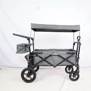 Chariot pliable pour le camping, le parc, le hayon de voiture, avec porte-gobelets, réflecteurs, portable, montage facile, jardin, shopping, extensible, rangement, OEM 80 kg - Product Image 1