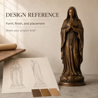 Statue personnalisée en bronze de la Vierge Marie, sculpture religieuse catholique pour église, jardin, monument et décoration extérieure