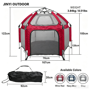 Tente-clôture compacte en tissu à montage rapide pour bébé, idéale pour l'éveil et l'apprentissage de la marche, utilisable en intérieur/extérieur, protection contre les morsures - Product Image 3