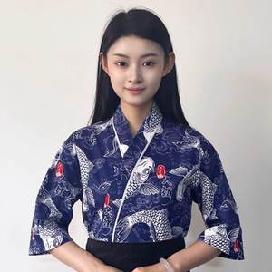 ชุดยูนิฟอร์มบาร์เทนเดอร์สไตล์ชุดกิโมโนญี่ปุ่น ผลิตจากผ้าโพลีคอตตอน สำหรับร้านซูชิ ร้านอาหารเกาหลี และบาร์ จำหน่า<span class=keywords><strong>ย</strong></span>จำนวน<span class=keywords><strong>มา</strong></span>ก - Product Image 5
