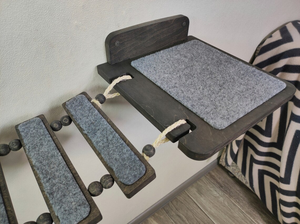 Muebles de pared para gatos, estante de madera con alimentador, Gato de madera/gatito, cama de puente con cuerda, Puente Grande para gatos, alimentador de paso - Product Image 3
