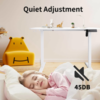 Bureau ergonomique réglable en hauteur et bureau assis-debout en bois et métal, poste de travail informatique pour la maison, l'école et la salle de sport