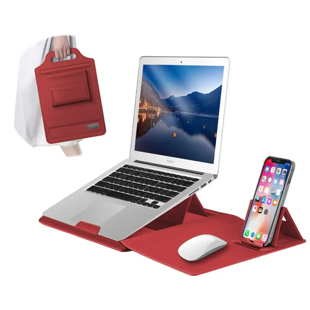 Für Macbook Hülle Hülle Tasche für Air13.6 M2 A2681 Laptop Hülle Tasche mit Mauspad Steh