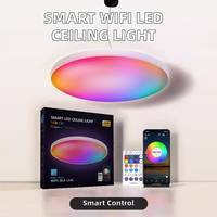LEDEAST ZJ-WCLAH-RGBWW-S Lustre LED intelligent WiFi moderne en aluminium AC RGB 16 millions de couleurs réglables avec télécommande Projecteur