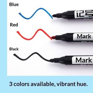 ปากกามาร์คเกอร์หัวใหญ่แบบหัวเดียว สีดำ กันน้ำ ติดทนนาน ไม่ซีดจาง แห้งเร็ว สูตรน้ำมัน เขียนเส้นหนา - Product Image 5