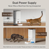 Distributeur automatique de nourriture pour animaux de compagnie moderne et robuste PF-19 avec caméra et écran LCD, anti-obésité, verrouillage, 4L/7L, alimentation programmée, double alimentation