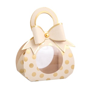 Caja de papel de regalo pequeña para fiesta de boda, recuerdo de boda, bolsa con ventana de exhibición para Chocolate Bonbon - Product Image 1