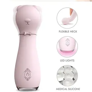 Tragbares wiederaufladbares mini-fühlchen-vibrierende Nippel-Klitoris-LED-Lichtspielzeug Sex-Spielzeug ganzkörper-Massagegerät Wandstift-Vibrator für Damen