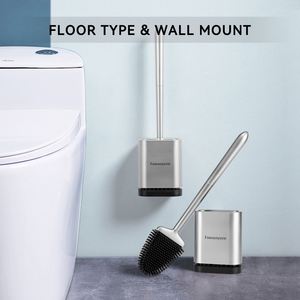 Juego de Soporte y Cepillo para Inodoro de Alta Calidad, Fácil de Usar, con Cabezal Flexible de Silicona para Limpieza - Product Image 3