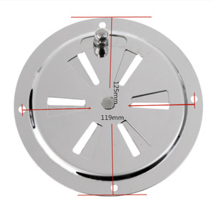 Couverture de ventilation ISURE en acier inoxydable de 5 pouces avec bouton pour remplacement de matériel marin - Product Image 3