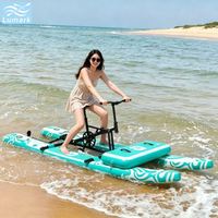 Vélo aquatique SUP à plancher plat pour une personne, cadre en aluminium avec plateforme flottante avant, idéal pour la navigation fluviale, portable, de Chine, Lumark