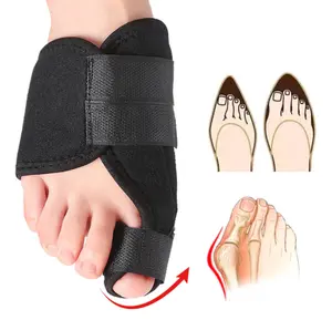 Grosir Penopang Kaki Siang Malam Dapat Disesuaikan Penjepit Belat Bunion Hitam Pelurus Jari Kaki Besar