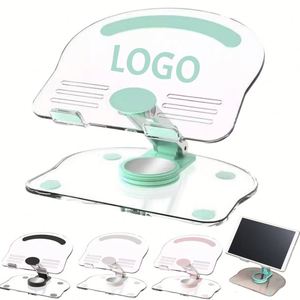 Logotipo Personalizado 360 °   Soporte Plegable Giratorio de Acrílico para Tablet, Base Ajustable para Escritorio, Base de Silicona Antideslizante - Product Image 1