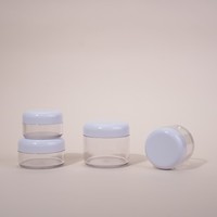 Emballages cosmétiques en plastique PET personnalisés pour pots à parois épaisses avec couvercles ronds de 30, 50 et 100 ml, pot en PET pour crème de soin de la peau