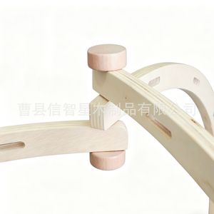 Gimnasio creativo de madera maciza para bebés, para uso doméstico, entrenamiento Montessori, juguete de agarre para bebés, trípode de madera para ejercicios. - Product Image 5