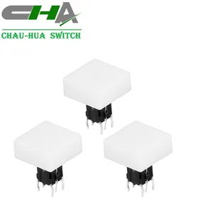 transparent square 12x12 tactile switch knob cap illuminated tactile switches
