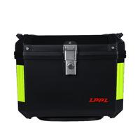 Vente directe en gros, boîte à bagages arrière antivol pour moto noire 48L en PP pour moto d'aventure