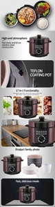 Aluminio Taiwán frecuencia digital presión multi con presto gran cocina industrial estofado litro olla a presión de acero inoxidable - Product Image 6