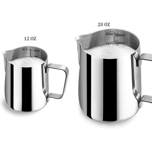 12oz 350ml 20oz 600ml in acciaio inox 304 Espresso cottura a vapore latte schiumatore brocca <span class=keywords><strong>caffè</strong></span> montalatte tazza con decorazione Art Pen - Product Image 1