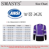 Camiseta de Seguridad Transpirable de Alta Visibilidad ZUJA, Manga Larga, Dos Tonos, Poliéster Birdeye, Ropa de Trabajo con Cinta Reflectante Termotransferible