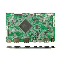 Moniteur portable 4K EDP Controller JX Brand avec 2 ports USB-C, 3 entrées HD, affichage partagé 4 images, rotation à 90°, télécommande IR, 15,6-27 pouces