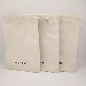 OEM&ODM Silk Screen Print Organic Cotton Muslin <b>Pouches</b> Natural Canvas Cotton <b>Drawstring</b> Bag Canvas <b>Drawstring</b> <b>Pouch</b> Dust Bag - Product Image 1