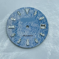 Nouveau cadran de montre de plongée 3D Snowflake NH35, cadran de montre en nacre modifié pour mouvement NH36, diamètre 28,5 mm