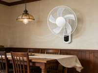 Nouveau design 2026 – Ventilateur mural électrique en plastique de 16 à 17,9 pouces avec télécommande, oscillation et minuterie