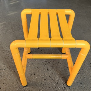 Tabouret de sécurité pour salle de bain Weifan, chaise de douche antidérapante pour personnes âgées avec structure en acier inoxydable, blanc et jaune - Product Image 3