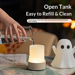 New Ghost Shape USB Humidifier & <b>Essential</b> <b>Oil</b> <b>Diffuser</b> with Colorful Lights for Halloween Home Decor - Product Image 1