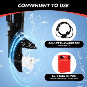 Motore Fuoribordo a Benzina 12HP <span class=keywords><strong>2</strong></span> Tempi 169cc per Imbarcazioni con Sistema di Raffreddamento ad Acqua CDI - Product Image 3