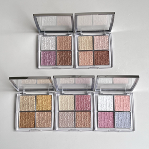 High quality luxury four-color high gloss powder <b>blusher</b> Organic Glowing Blush <b>Palette</b> - Product Image 5