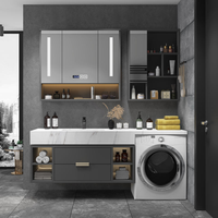 Meuble-lavabo de salle de bain en bois foncé, design moderne personnalisé, vente en gros directe d'usine chinoise, exportation, anti-rouille, design sur mesure, exportation directe, vente chaude