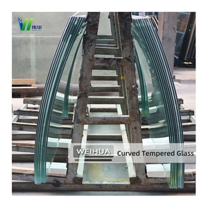 Panel de vidrio templado curvo, precio de Acuario, partición, hoja curva laminada, capó de escalera, puertas de ducha sin marco - Product Image 1