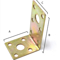 Connecteurs de meubles en acier modèle Hongtai HT, pièces de raccordement pour armoires, support triangulaire simple face, efficace, avec finition zinguée