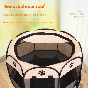 Recinzione per cani pieghevole antigraffio per animali domestici ottagonale per interni ed esterni con chiusura a cerniera per uso in sala parto - Product Image 3