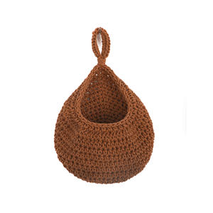 Panier mural en filet de coton tissé à la main pour la cuisine, en forme de goutte d'eau, pour fruits et légumes, nid d'oiseau, rangement suspendu - Product Image 2