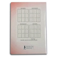 Cahier d'exercices d'pliage des coins, 96pages, bigoudis A4 avec règle en ligne française