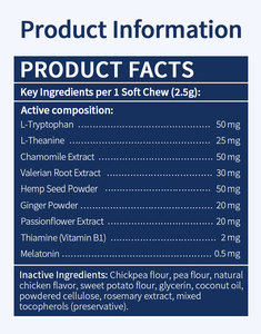 Integratori calmanti personalizzabili per cani, morbidi snack masticabili, aiutano a calmare, integratore calmante, MOQ basso - Product Image 4