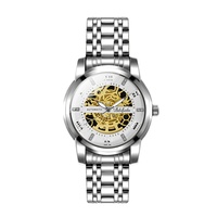 Montre de mode pour homme Aili Feida Quartz en acier inoxydable 40 mm avec verre minéral renforcé, aiguilles lumineuses et double fermoir papillon