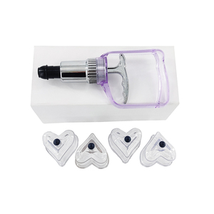 Juego de ventosas de plástico con forma de corazón o estrella de calidad superior, 4 tazas, juego de ventosas de succión al vacío para PC, terapia de masaje - Product Image 1